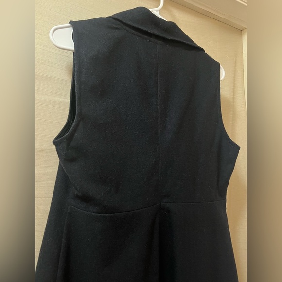 Sugarlips Elegant Black Wool Vest Coat Size Medium Open Front - Picture 8 of 8